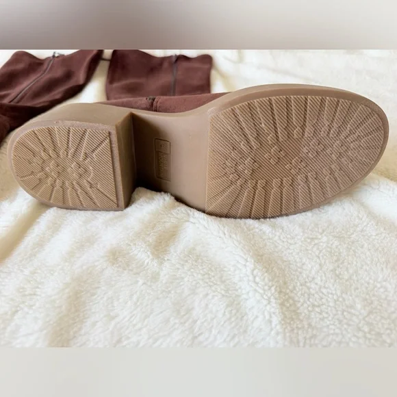 White Mountain Marcella Tall Shaft Block Heel Boots - Brown - Picture 6 of 12